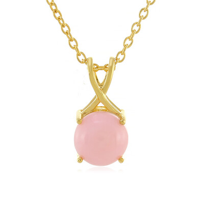Pinkfarbener Opal-Silberhalskette