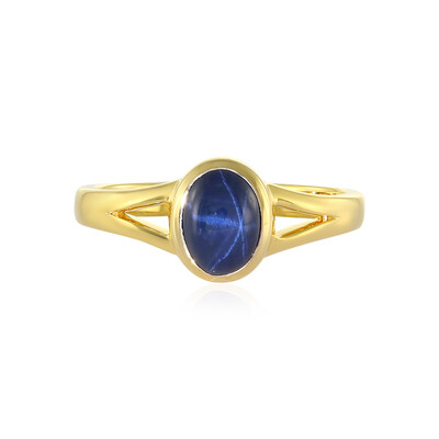 Blauer Stern-Saphir-Silberring