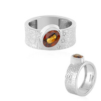 Oranger Zirkon-Silberring