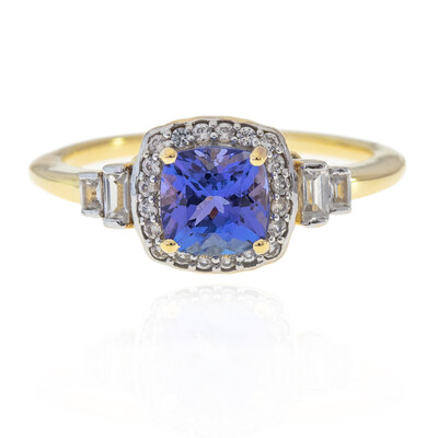 Tansanit-Goldring (Adela Gold)