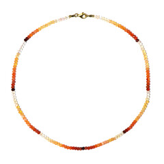 Mexikanischer Feueropal-Silberhalskette (Riya)