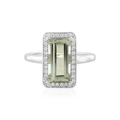 Grüner Amethyst-Silberring