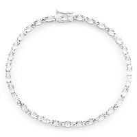 I2 (J) Diamant-Silberarmband