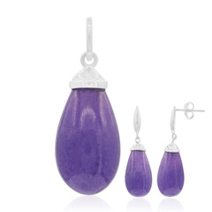 Lavendel-Jadeit-Silberset