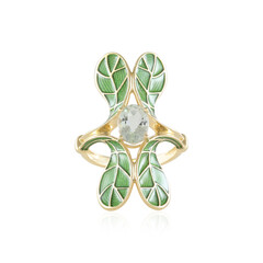 Grüner Amethyst-Silberring (Adela Silber)
