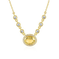 Goldener Beryll-Silbercollier
