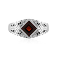 Indischer Granat-Herren-Silberring