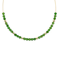 Russischer Diopsid-Edelstahlcollier
