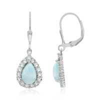 Larimar-Silberohrringe