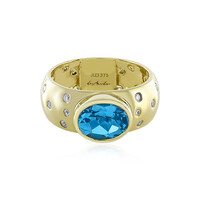 Schweizblauer Topas-Goldring (de Melo)
