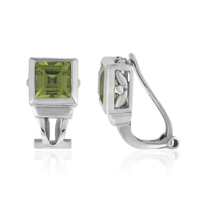 Peridot-Silberohrclips