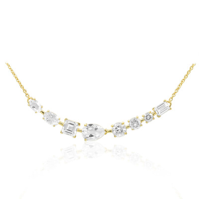Weißer Topas-Silbercollier