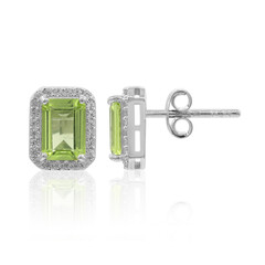 Peridot-Silberohrringe