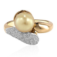 Goldene Südseeperlen-Goldring (TPC)