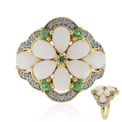 Weißer Opal-Silberring