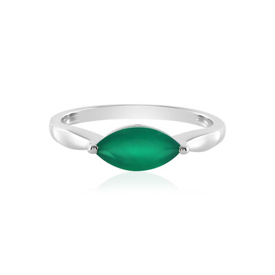 Grüner Onyx-Silberring