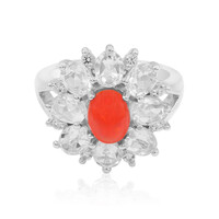 Äthiopischer Roter Opal-Silberring