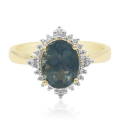 Blauer Feueropal-Goldring