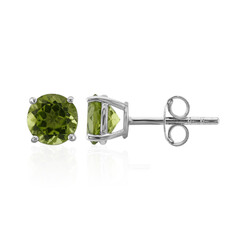 Burmesischer Peridot-Silberohrringe