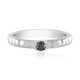 Schwarzer Brillant-Silberring