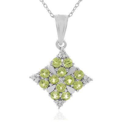 Peridot-Silberhalskette
