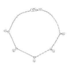 I2 (I) Diamant-Silberarmband