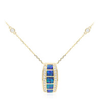Lightning Ridge-Schwarzer Opal-Goldhalskette (CIRARI)