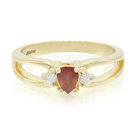 Nicht erhitzter Padparadscha-Saphir-Goldring