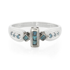 Fancy-Diamant-Silberring