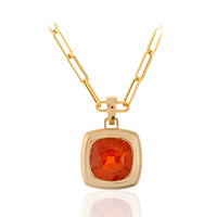 AAA-Mandarin-Granat-Goldhalskette (CIRARI)