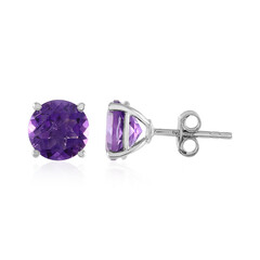 Sambia-Amethyst-Silberohrringe