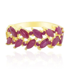 Burmesischer Rubin-Goldring (Adela Gold)