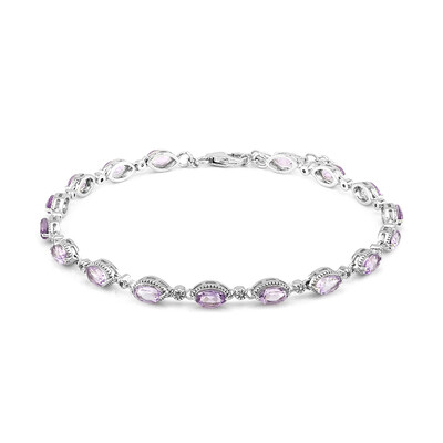 Bolivianischer Amethyst-Silberarmband