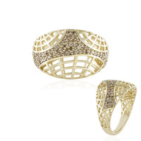 I2 Champagner-Diamant-Goldring (Ornaments by de Melo)