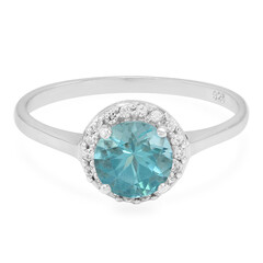 Blauer Apatit-Silberring