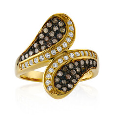 I2 Schokoladen-Diamant-Silberring