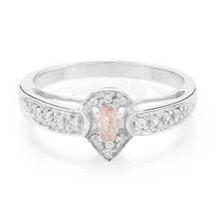 Padparadscha-Saphir-Silberring