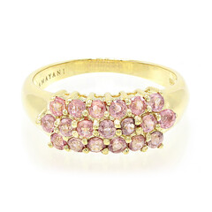 Nicht erhitzter Padparadscha-Saphir-Goldring (AMAYANI)