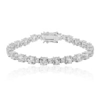 Weißer Topas-Silberarmband