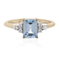 Aquamarin-Goldring