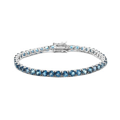 Londonblauer Topas-Silberarmband