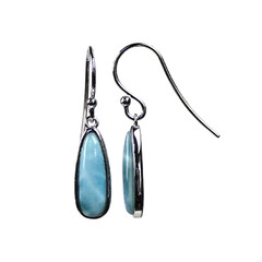 Larimar-Silberohrringe