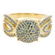 Fancy-Diamant-Silberring