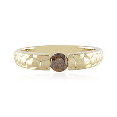 I1 Schokoladen-Brillant-Goldring (de Melo)