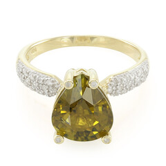 Kupfer-Turmalin-Goldring