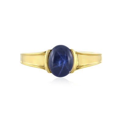 Blauer Stern-Saphir-Silberring