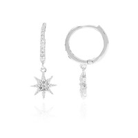 Salz-und-Pfeffer-Diamant-Silberohrringe