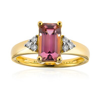 Pinkfarbener Diaspor-Goldring (AMAYANI)