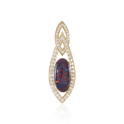 Andamooka-Matrix-Opal-Goldanhänger (AMAYANI)