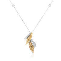 Gelber SI2 Brillant-Goldhalskette (CIRARI)